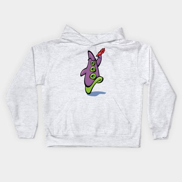 purple tentacle Kids Hoodie by goatboyjr